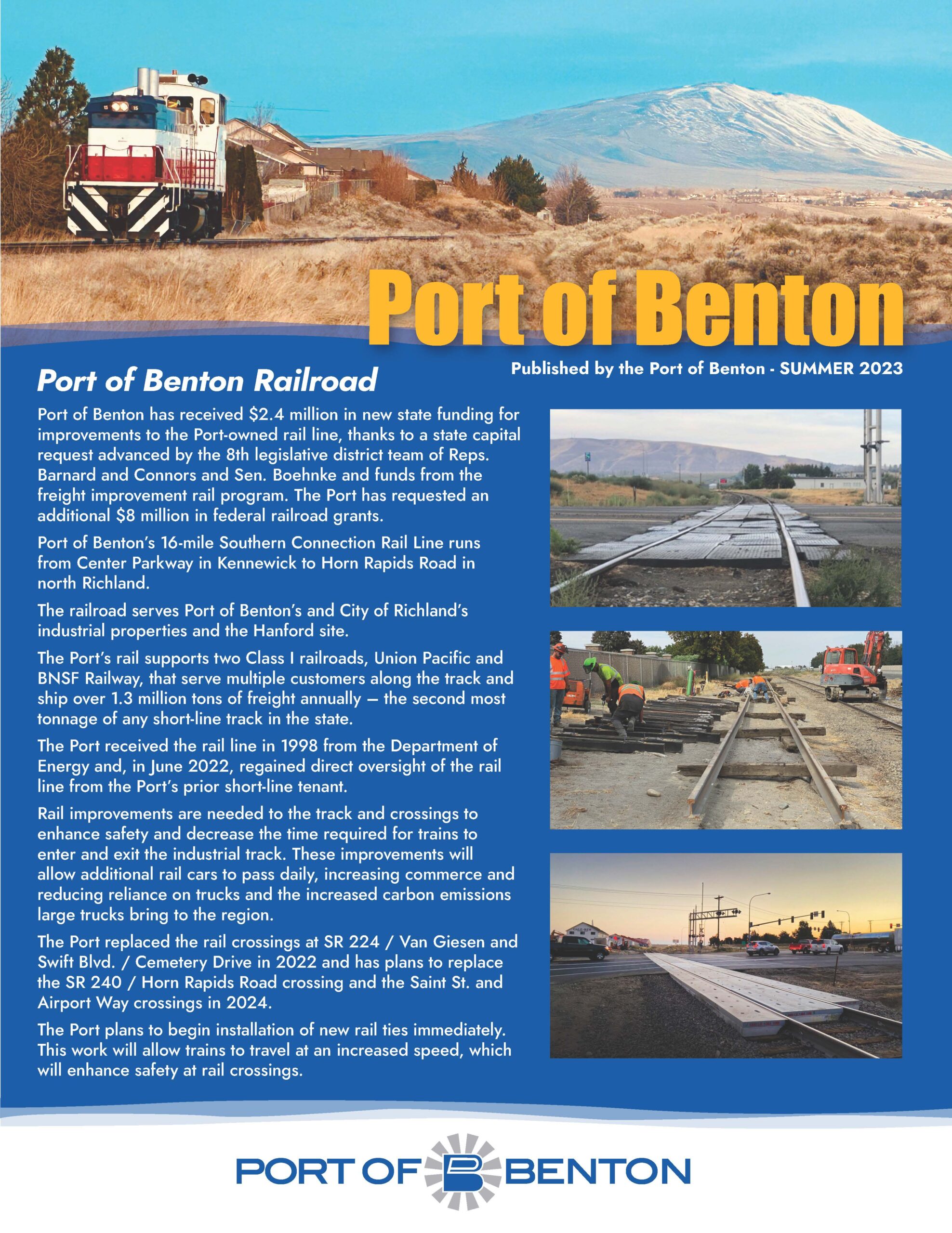 Port Of Benton 2023 Summer Newsletter Port Of Benton 