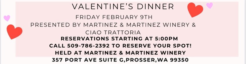 Valentine's Dinner at Martinez & Martinez Winery