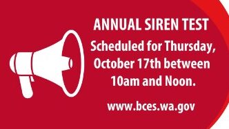 Annual Siren Tests Scheduled for Thursday, October 17, 2024