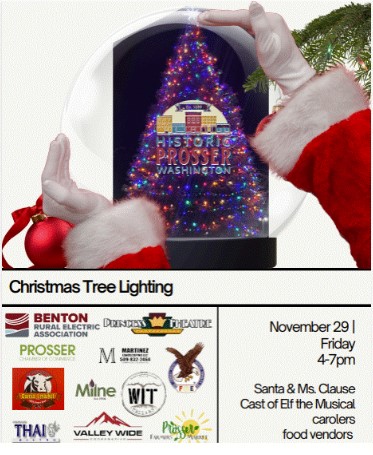 Historic Downtown Prosser Christmas Tree Lighting Ceremony