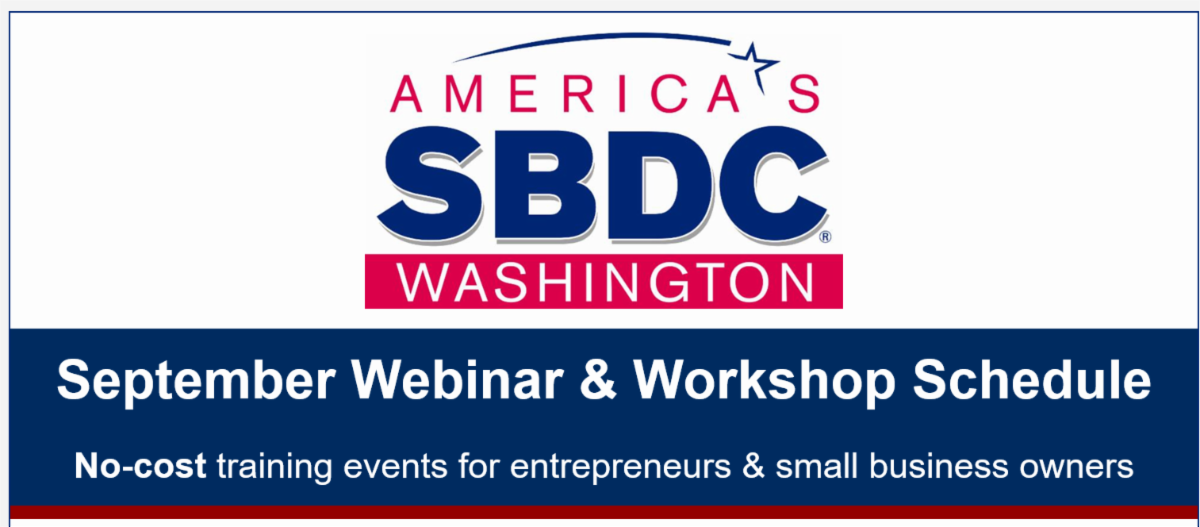 SBDC: September Webinar and Workshop Schedule