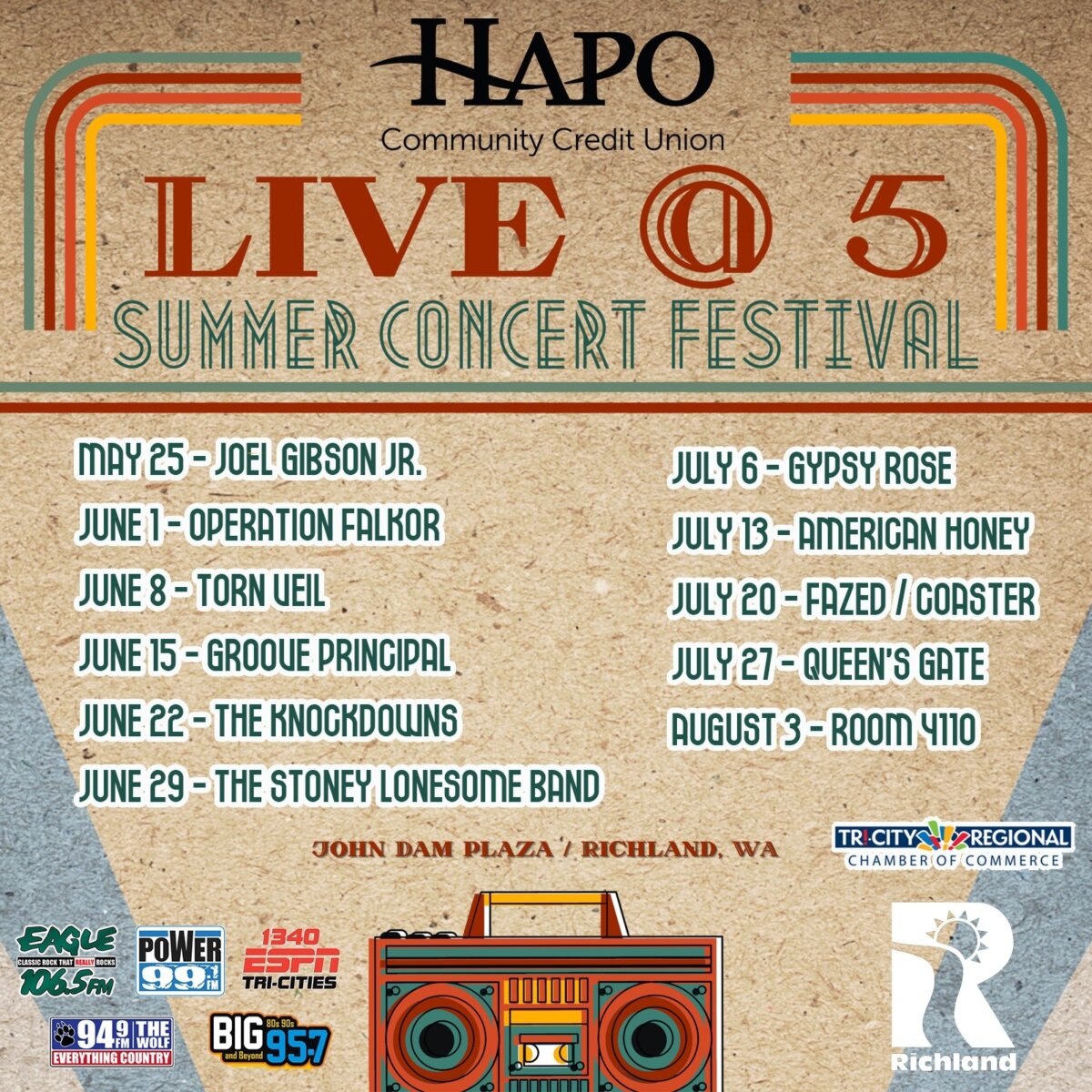 Hapo Community Credit Union Live @ 5 Summer Concert Festival