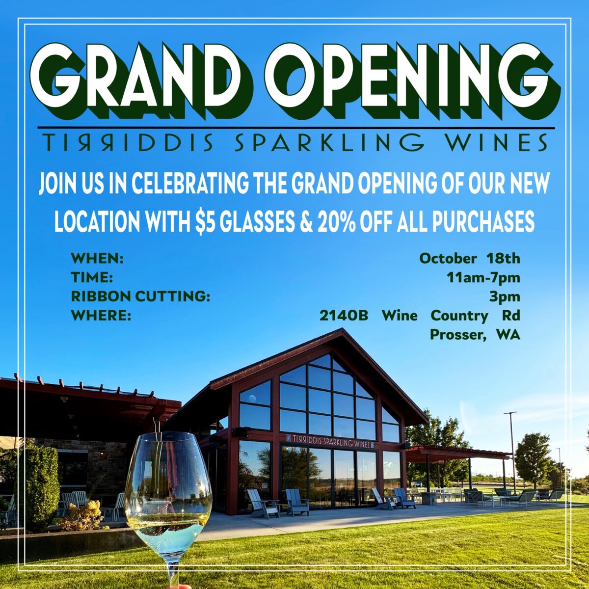 Grand Opening - Tirriddis Sparkling Wines