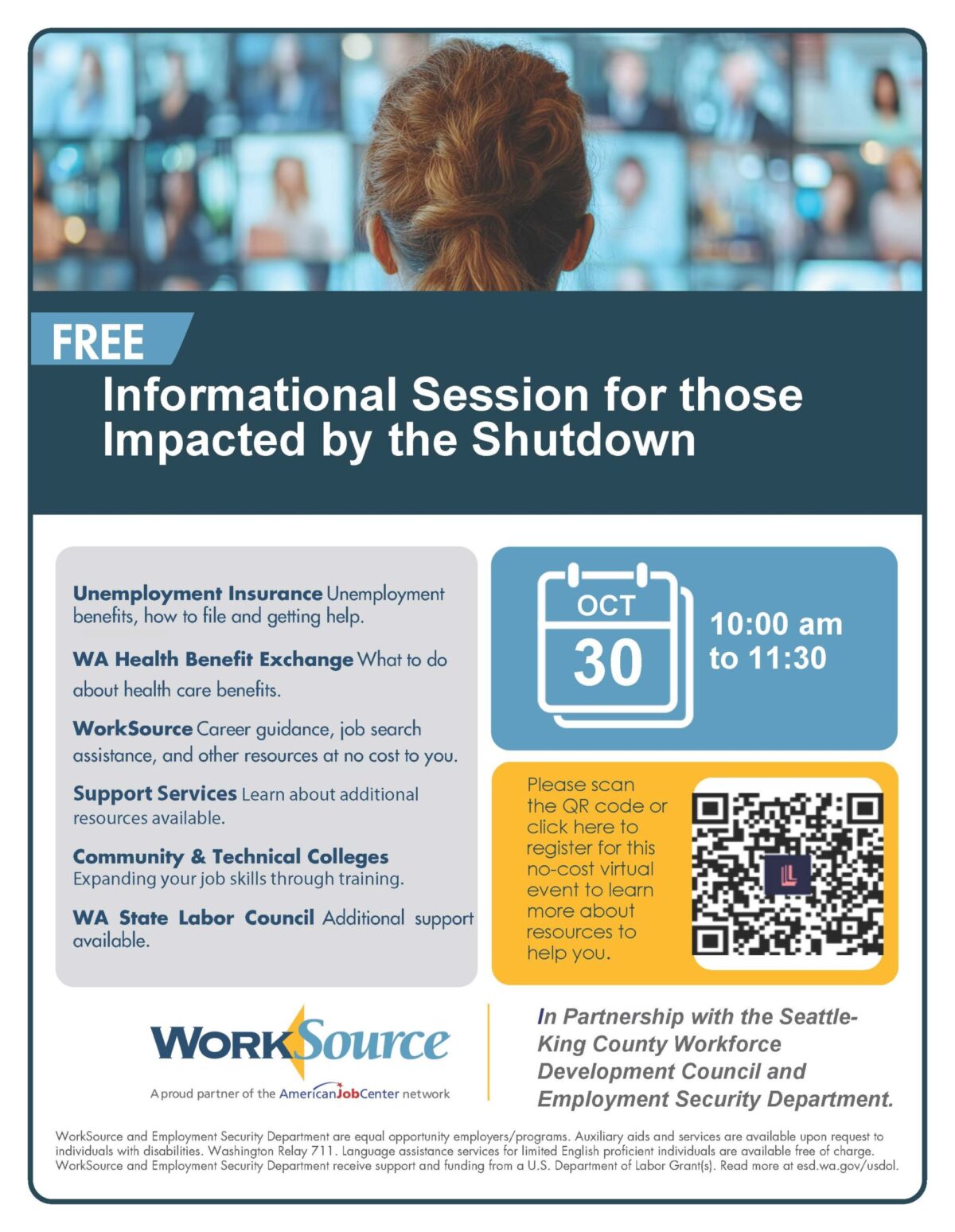 WorkSource - Informational Session for those Impacted by the Shutdown