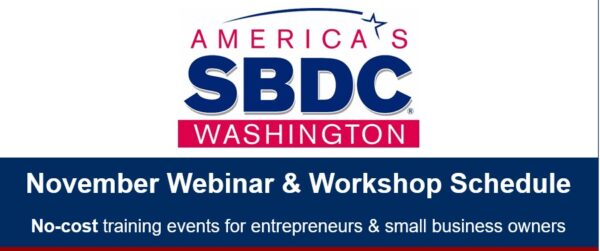 SBDC: November Webinar and Workshop Schedule