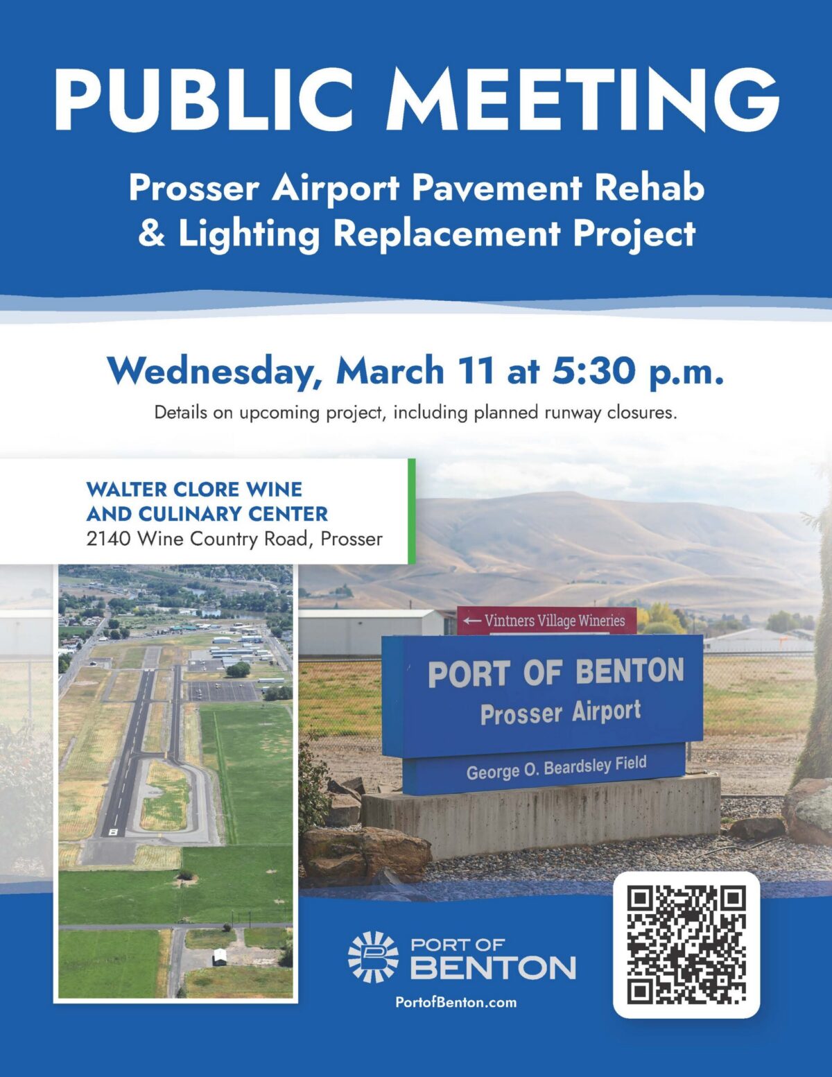 Public Meeting - Prosser Airport Pavement Rehab & Lighting Replacement Project